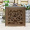 Personalized Flask - "Eat, Drink, Be Scary"