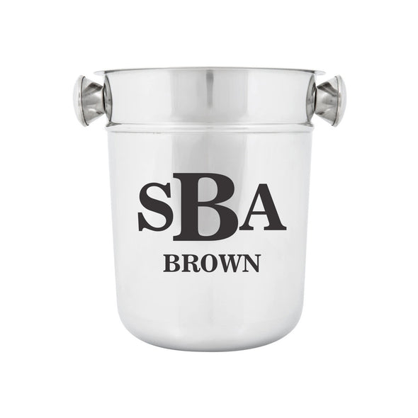 Personalized Ice Bucket - Initials With Last Name