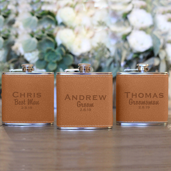 Groomsman Personalized Flasks