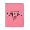 Personalized Passport Cover, Engraved Passport Cover, Custom Passport Holder, "And so the adventure begins"