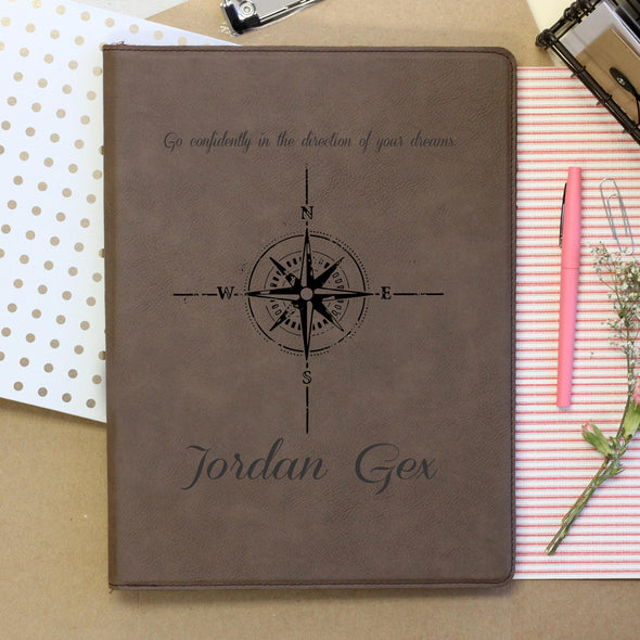 Personalized Notepad or Personalized Journal: Compass