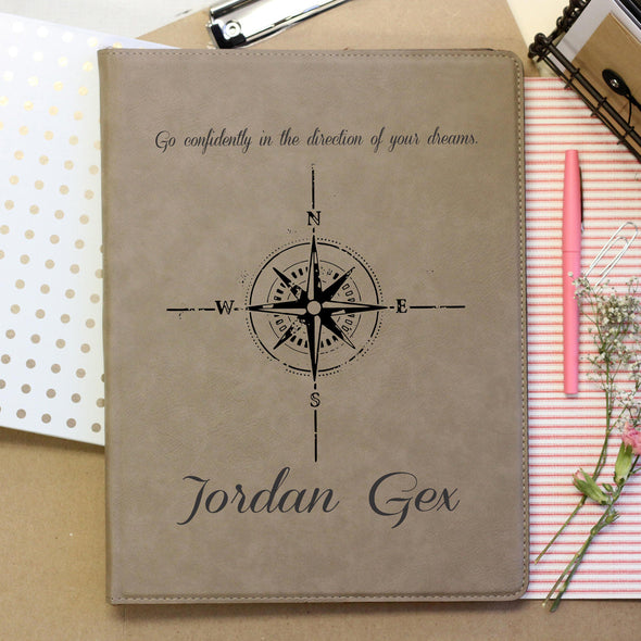 Personalized Notepad or Personalized Journal: Compass