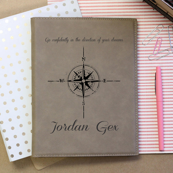 Personalized Notepad or Personalized Journal: Compass