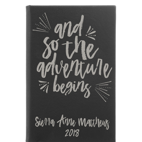 Personalized Notepad or Personalized Journal: And So The Adventure Begins