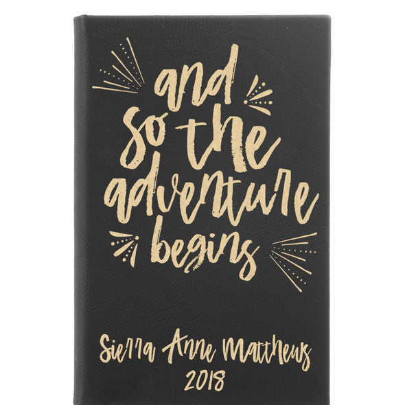 Personalized Notepad or Personalized Journal: And So The Adventure Begins