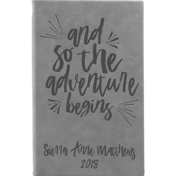 Personalized Notepad or Personalized Journal: And So The Adventure Begins