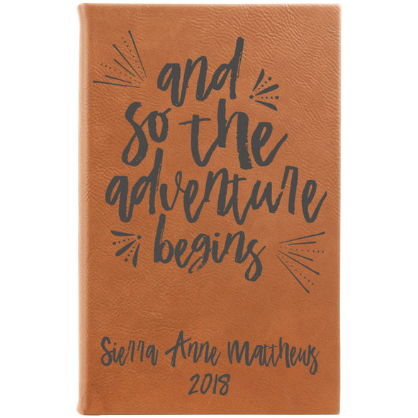 Personalized Notepad or Personalized Journal: And So The Adventure Begins