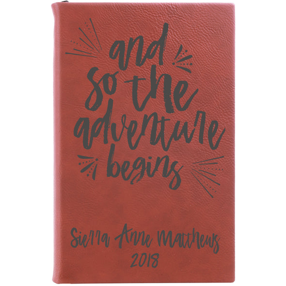 Personalized Notepad or Personalized Journal: And So The Adventure Begins