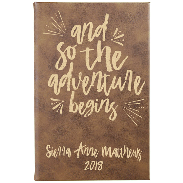 Personalized Notepad or Personalized Journal: And So The Adventure Begins