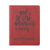 Passport Cover, Engraved Passport Cover, Custom Passport Holder, "And so the adventure begins"