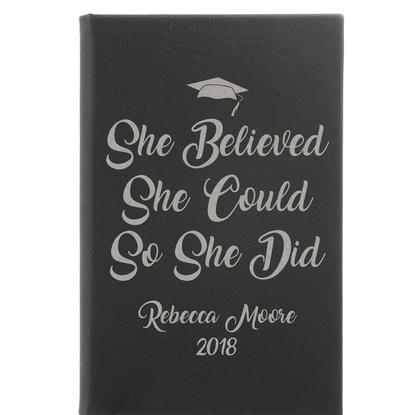 Personalized Notepad or Personalized Journal: She Believed She Could So She Did