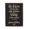 Engraved Passport Cover, Custom Passport Holder, "The future belongs to those who believe in the beauty of their dreams"