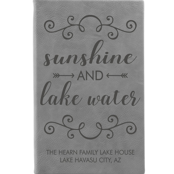 Personalized Journal - "Sunshine And Lake Water"