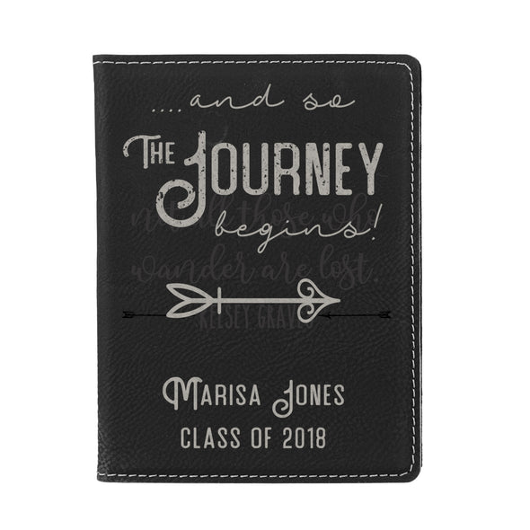 Custom Passport Holder, "... and so the journey begins"