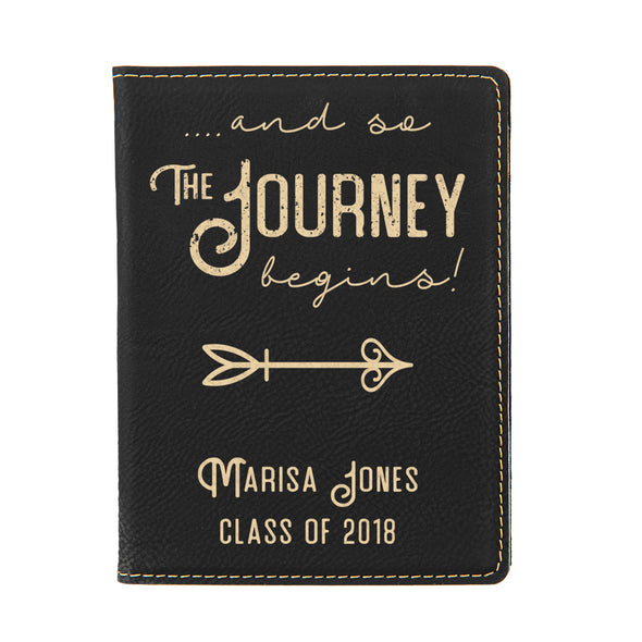 Custom Passport Holder, "... and so the journey begins"