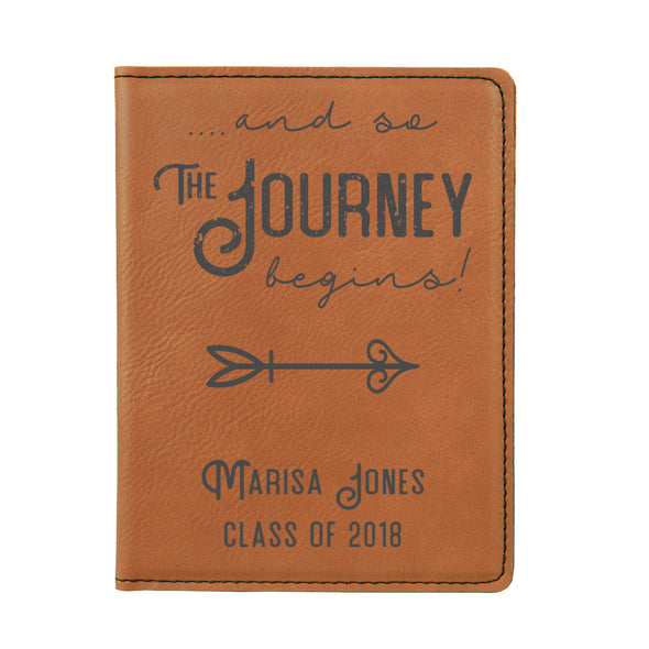 Custom Passport Holder, "... and so the journey begins"