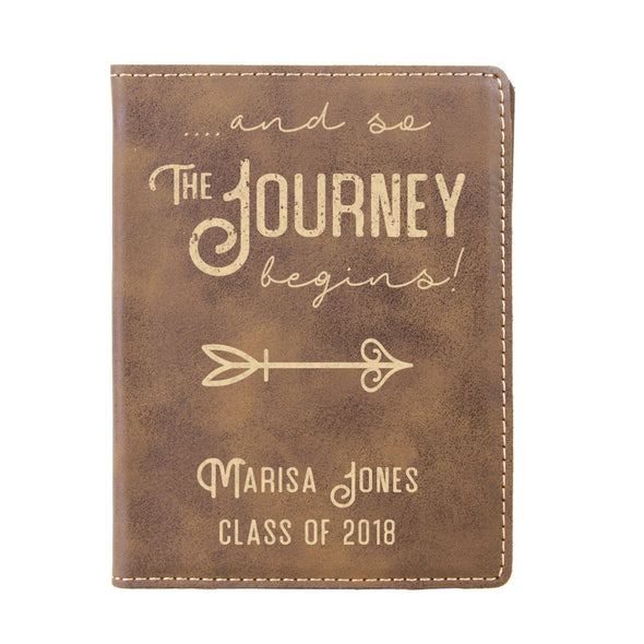 Custom Passport Holder, "... and so the journey begins"