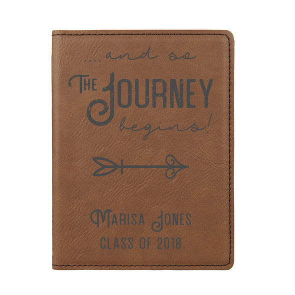 Custom Passport Holder, "... and so the journey begins"