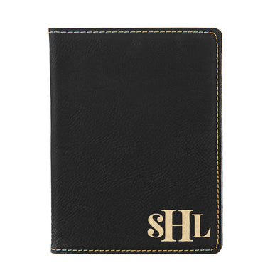 Engraved Passport Cover, Custom Passport Holder, "SHL"