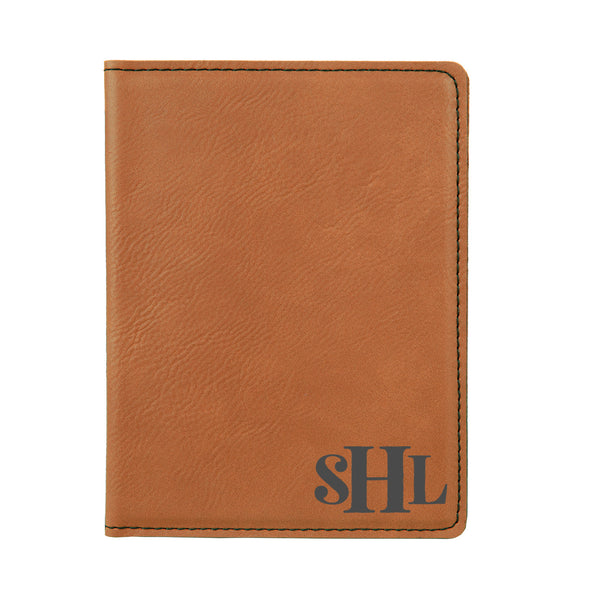Engraved Passport Cover, Custom Passport Holder, "SHL"