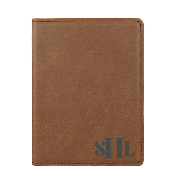 Engraved Passport Cover, Custom Passport Holder, "SHL"