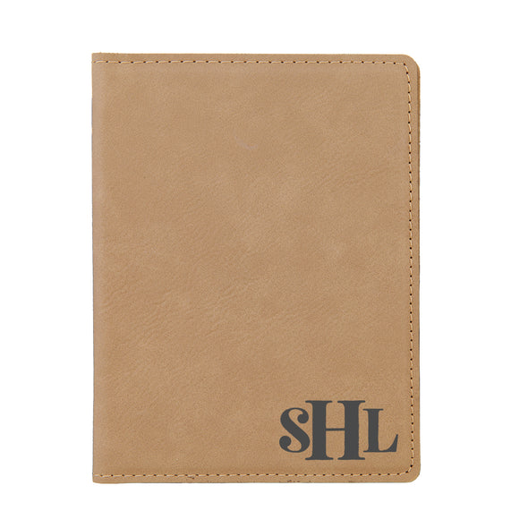 Engraved Passport Cover, Custom Passport Holder, "SHL"