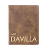 Engraved Passport Cover, Custom Passport Holder, "Mr. Davilla"