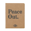 Engraved Passport Cover, Custom Passport Holder, "Peace out"