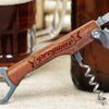 Personalized Engraved Wood Bottle Opener - "Pregame Banner"