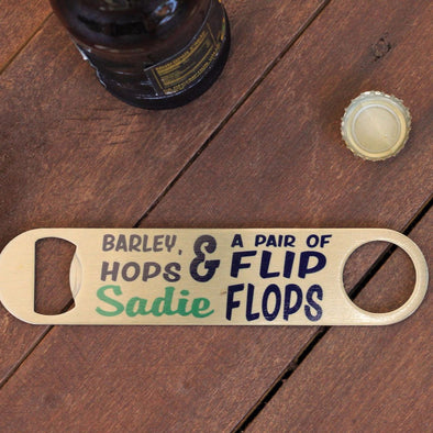 Bottle Opener - "Hops & Flip Flops"