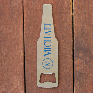 Bottle Opener - "Beer Shaped With Name"