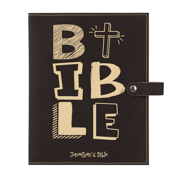 Personalized Bible Cover, Kid's Bible, BIBLE, Snap Cover, Custom Bible Cover, Customized Bible Cover, Engraved Bible Cover, Inspirational Bible Cover