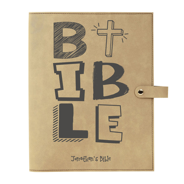 Personalized Bible Cover, Kid's Bible, BIBLE, Snap Cover, Custom Bible Cover, Customized Bible Cover, Engraved Bible Cover, Inspirational Bible Cover