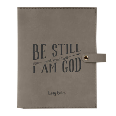 Personalized Bible Cover, Be Still, Snap Cover, Custom Bible Cover, Customized Bible Cover, Engraved Bible Cover, Inspirational Bible Cover