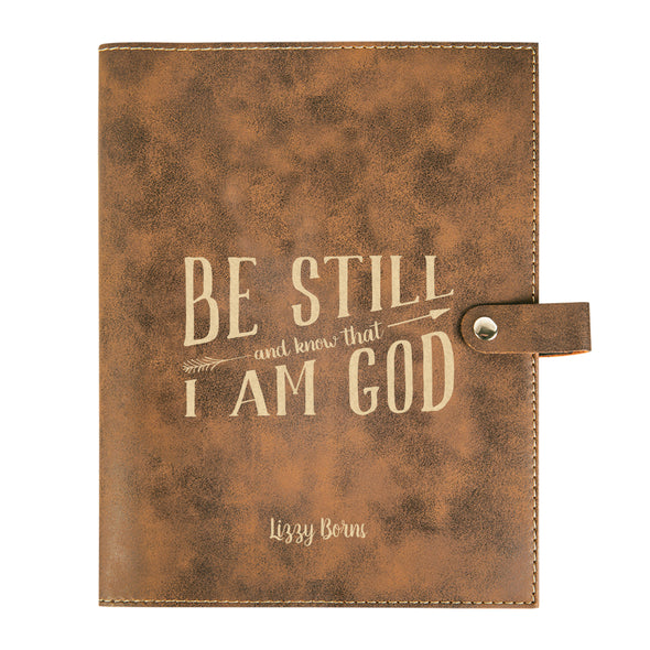 Personalized Bible Cover, Be Still, Snap Cover, Custom Bible Cover, Customized Bible Cover, Engraved Bible Cover, Inspirational Bible Cover