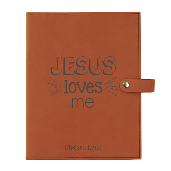 Personalized Bible Cover, Jesus Loves Me, Kid's Bible, Snap Cover, Custom Bible Cover, Customized Bible Cover, Engraved Bible Cover, Inspirational Bible Cover