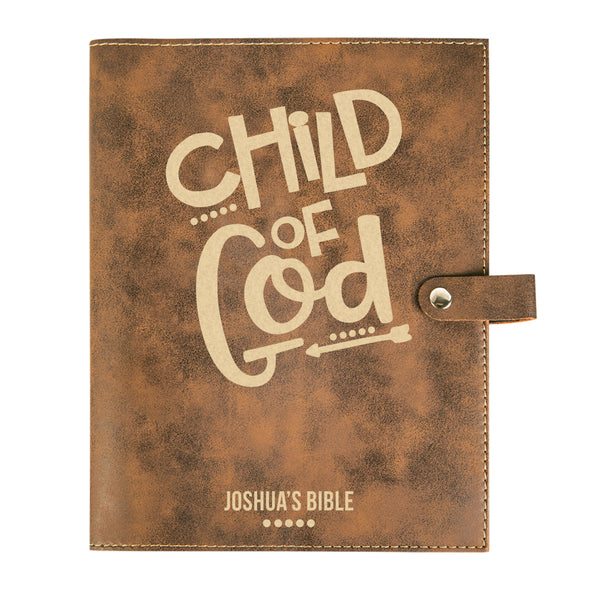 Personalized Child of God Bible Cover for Boy, Kid's Bible, Snap Cover, Custom Bible Cover, Customized Bible Cover, Engraved Bible Cover, Inspirational Bible Cover