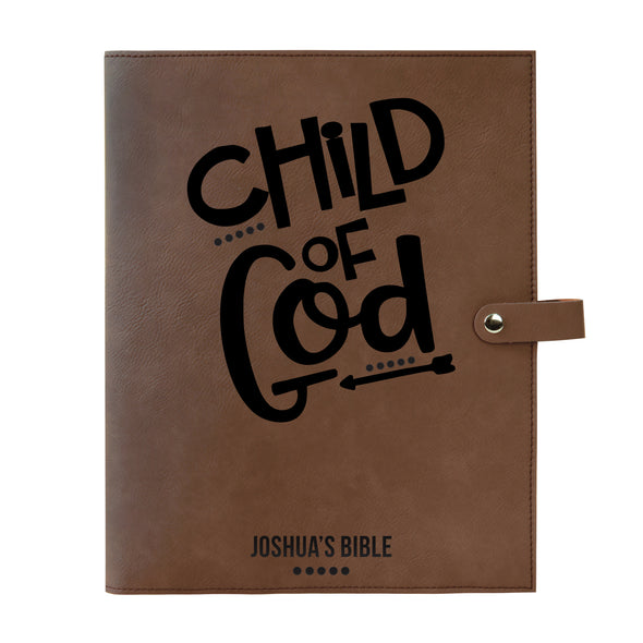 Personalized Child of God Bible Cover for Boy, Kid's Bible, Snap Cover, Custom Bible Cover, Customized Bible Cover, Engraved Bible Cover, Inspirational Bible Cover