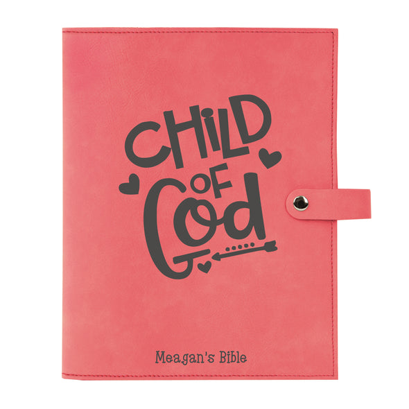 Personalized Child of God Bible Cover for Girl, Kid's Bible, Snap Cover, Custom Bible Cover, Customized Bible Cover, Engraved Bible Cover, Inspirational Bible Cover