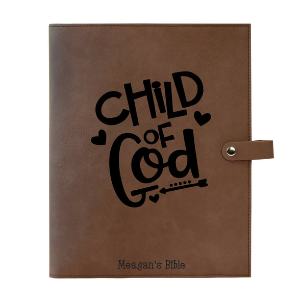 Personalized Child of God Bible Cover for Girl, Kid's Bible, Snap Cover, Custom Bible Cover, Customized Bible Cover, Engraved Bible Cover, Inspirational Bible Cover