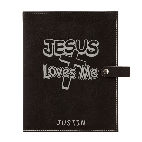 Personalized Bible Cover, Jesus Loves Me, Kid's Bible Cover, Snap Cover, Custom Bible Cover, Customized Bible Cover, Engraved Bible Cover, Inspirational Bible Cover