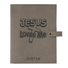 Personalized Bible Cover, Jesus Loves Me, Kid's Bible Cover, Snap Cover, Custom Bible Cover, Customized Bible Cover, Engraved Bible Cover, Inspirational Bible Cover