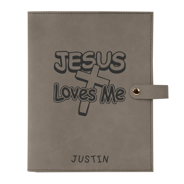 Personalized Bible Cover, Jesus Loves Me, Kid's Bible Cover, Snap Cover, Custom Bible Cover, Customized Bible Cover, Engraved Bible Cover, Inspirational Bible Cover