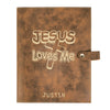 Personalized Bible Cover, Jesus Loves Me, Kid's Bible Cover, Snap Cover, Custom Bible Cover, Customized Bible Cover, Engraved Bible Cover, Inspirational Bible Cover