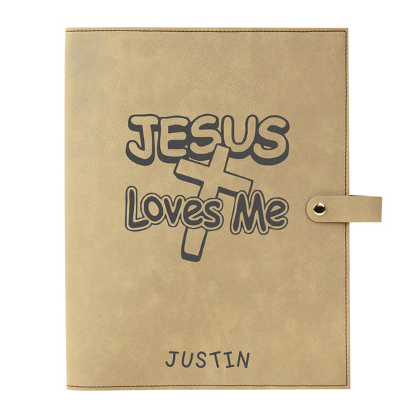 Personalized Bible Cover, Jesus Loves Me, Kid's Bible Cover, Snap Cover, Custom Bible Cover, Customized Bible Cover, Engraved Bible Cover, Inspirational Bible Cover