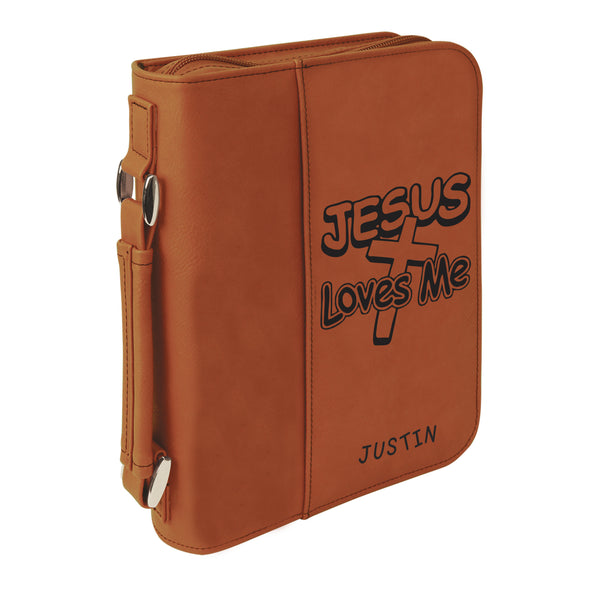 Personalized Bible Case, Jesus Loves Me, Kids' Bible Case, Zip Cover, Custom Bible Cover,  Customized Bible Cover, Engraved Bible Cover, Bible Case, Inspirational Bible Cover, Scripture Bible Case