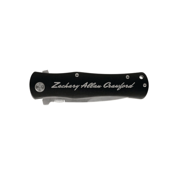 Custom Engraved Knife, Groomsman Gift, "Zachary Allan Crawford"