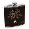 Life Without Fishing Flask, Fisherman Flask, Flask for Fishing, Fishing Flask, Custom Flask, Personalized Flask