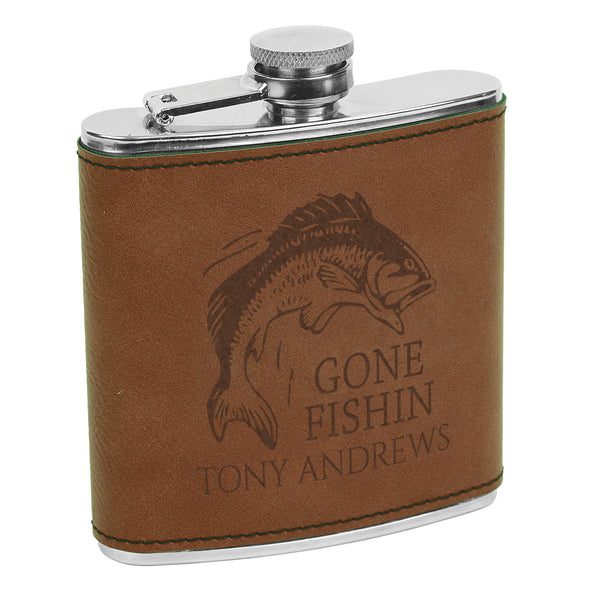 Gone Fishin Flask, Fisherman Flask, Flask for Fishing, Fishing Flask, Custom Flask, Personalized Flask