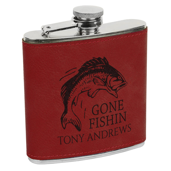 Gone Fishin Flask, Fisherman Flask, Flask for Fishing, Fishing Flask, Custom Flask, Personalized Flask